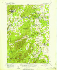 Dannemora New York Historical topographic map, 1:62500 scale, 15 X 15 Minute, Year 1956