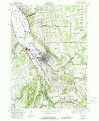 Dansville New York Historical topographic map, 1:24000 scale, 7.5 X 7.5 Minute, Year 1942