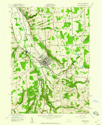Dansville New York Historical topographic map, 1:24000 scale, 7.5 X 7.5 Minute, Year 1942