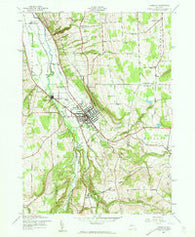 Dansville New York Historical topographic map, 1:24000 scale, 7.5 X 7.5 Minute, Year 1942