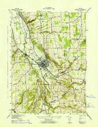 Dansville New York Historical topographic map, 1:31680 scale, 7.5 X 7.5 Minute, Year 1942