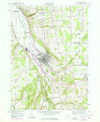 Dansville New York Historical topographic map, 1:24000 scale, 7.5 X 7.5 Minute, Year 1942