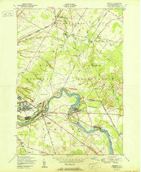 Deferiet New York Historical topographic map, 1:24000 scale, 7.5 X 7.5 Minute, Year 1950