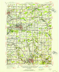 Depew New York Historical topographic map, 1:62500 scale, 15 X 15 Minute, Year 1948