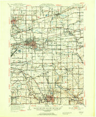 Depew New York Historical topographic map, 1:62500 scale, 15 X 15 Minute, Year 1948