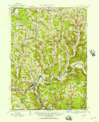 Deposit New York Historical topographic map, 1:62500 scale, 15 X 15 Minute, Year 1924