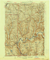 Deposit New York Historical topographic map, 1:62500 scale, 15 X 15 Minute, Year 1926