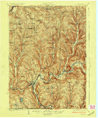 Deposit New York Historical topographic map, 1:62500 scale, 15 X 15 Minute, Year 1926