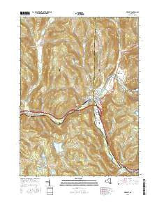 Deposit New York Current topographic map, 1:24000 scale, 7.5 X 7.5 Minute, Year 2016