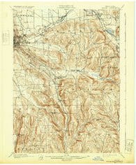 Dryden New York Historical topographic map, 1:62500 scale, 15 X 15 Minute, Year 1900