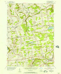 Duanesburg New York Historical topographic map, 1:24000 scale, 7.5 X 7.5 Minute, Year 1954
