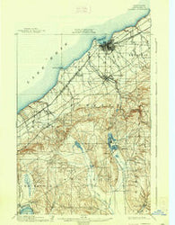 Dunkirk New York Historical topographic map, 1:62500 scale, 15 X 15 Minute, Year 1900