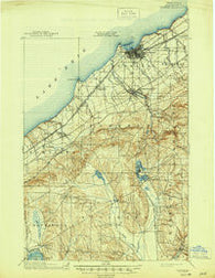 Dunkirk New York Historical topographic map, 1:62500 scale, 15 X 15 Minute, Year 1900