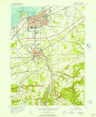Dunkirk New York Historical topographic map, 1:24000 scale, 7.5 X 7.5 Minute, Year 1954