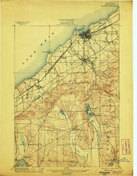 Dunkirk New York Historical topographic map, 1:62500 scale, 15 X 15 Minute, Year 1900