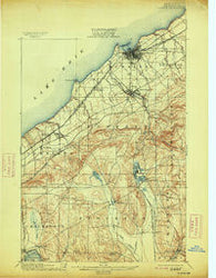 Dunkirk New York Historical topographic map, 1:62500 scale, 15 X 15 Minute, Year 1900