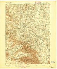 Durham New York Historical topographic map, 1:62500 scale, 15 X 15 Minute, Year 1893