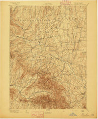 Durham New York Historical topographic map, 1:62500 scale, 15 X 15 Minute, Year 1894
