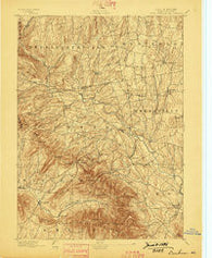Durham New York Historical topographic map, 1:62500 scale, 15 X 15 Minute, Year 1894