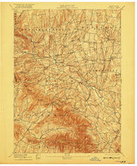 Durham New York Historical topographic map, 1:62500 scale, 15 X 15 Minute, Year 1894