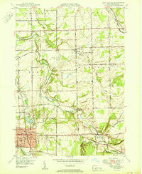 East Aurora New York Historical topographic map, 1:24000 scale, 7.5 X 7.5 Minute, Year 1950