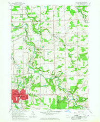 East Aurora New York Historical topographic map, 1:24000 scale, 7.5 X 7.5 Minute, Year 1965