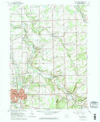 East Aurora New York Historical topographic map, 1:24000 scale, 7.5 X 7.5 Minute, Year 1965