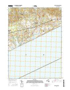 East Hampton New York Current topographic map, 1:24000 scale, 7.5 X 7.5 Minute, Year 2016