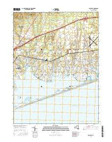 Eastport New York Current topographic map, 1:24000 scale, 7.5 X 7.5 Minute, Year 2016