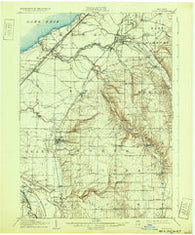 Eden New York Historical topographic map, 1:62500 scale, 15 X 15 Minute, Year 1907