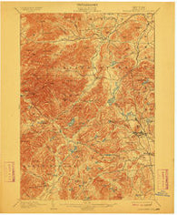 Elizabethtown New York Historical topographic map, 1:62500 scale, 15 X 15 Minute, Year 1901