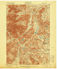 Elizabethtown New York Historical topographic map, 1:62500 scale, 15 X 15 Minute, Year 1901