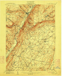 Ellenville New York Historical topographic map, 1:62500 scale, 15 X 15 Minute, Year 1906