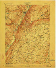 Ellenville New York Historical topographic map, 1:62500 scale, 15 X 15 Minute, Year 1906