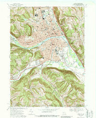 Elmira New York Historical topographic map, 1:24000 scale, 7.5 X 7.5 Minute, Year 1969
