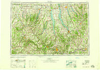Elmira New York Historical topographic map, 1:250000 scale, 1 X 2 Degree, Year 1958