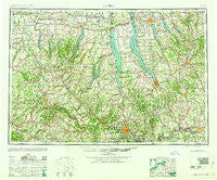 Elmira New York Historical topographic map, 1:250000 scale, 1 X 2 Degree, Year 1958