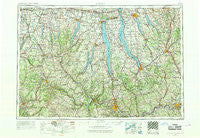 Elmira New York Historical topographic map, 1:250000 scale, 1 X 2 Degree, Year 1962