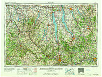 Elmira New York Historical topographic map, 1:250000 scale, 1 X 2 Degree, Year 1965