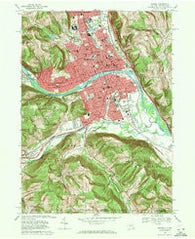 Elmira New York Historical topographic map, 1:24000 scale, 7.5 X 7.5 Minute, Year 1969
