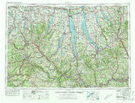 Elmira New York Historical topographic map, 1:250000 scale, 1 X 2 Degree, Year 1962