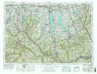 Elmira New York Historical topographic map, 1:250000 scale, 1 X 2 Degree, Year 1962