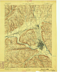 Elmira New York Historical topographic map, 1:62500 scale, 15 X 15 Minute, Year 1895