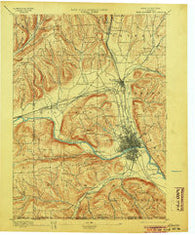 Elmira New York Historical topographic map, 1:62500 scale, 15 X 15 Minute, Year 1895