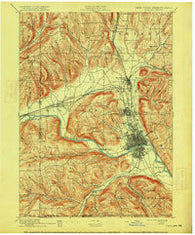 Elmira New York Historical topographic map, 1:62500 scale, 15 X 15 Minute, Year 1895