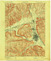 Elmira New York Historical topographic map, 1:62500 scale, 15 X 15 Minute, Year 1895