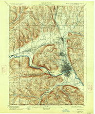 Elmira New York Historical topographic map, 1:62500 scale, 15 X 15 Minute, Year 1895