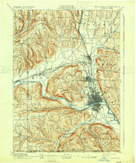 Elmira New York Historical topographic map, 1:62500 scale, 15 X 15 Minute, Year 1895