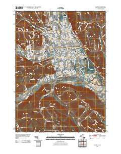Elmira New York Historical topographic map, 1:24000 scale, 7.5 X 7.5 Minute, Year 2010