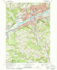 Endicott New York Historical topographic map, 1:24000 scale, 7.5 X 7.5 Minute, Year 1969